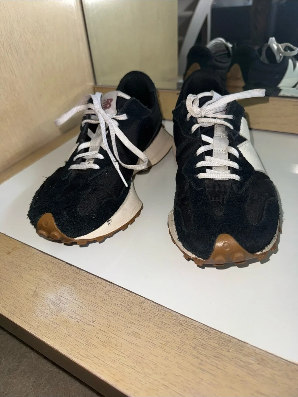 New Balance 327 Sneakers in Black, White women’s sneaker